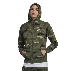 Nike Men's Camouflage Zip-Up Scuba Hoodie Jacket